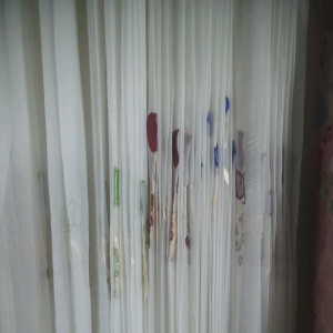 Vitrase Gorden Motip Tulip Bordir / Gorden Vitrase Daleman Bahan Import / Vitrase Siang Tulip