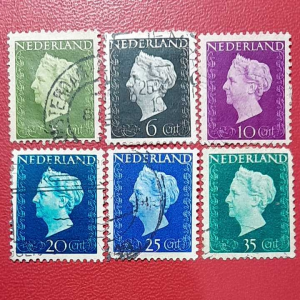 Prangko Nederland Kuno Jadul 6 pcs USED