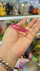 Vòng tay đá mã não Hồng cánh sen bản đủa mini siêu xinh cho bé gái.