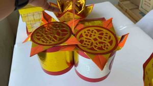 หลานกง: เต้าสำเร็จ คู่ทอง-เงิน ตราไผ่ ขอพร ขอทรัพย์สิน กระดาษไหว้เจ้า