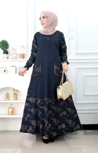 Gamis Jeans Motif: Bahan Berkualitas & Desain Trendy