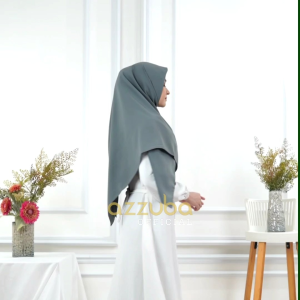 SMOKE GREY Hijab segi empat wolfis PREMIUM