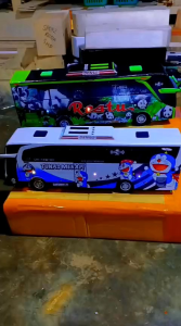Mainan anak miniatur bus Berbagai model biasa lampuan dan klakson TELOLET Basuri