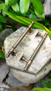 Tarikan Laci Lemari Kuningan Antik Polos 19 cm 2 pcs