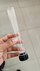 PET ทรงหลอดเยลลี่ 50ml 80ml 100ml ขายของ 150 ชิ้น พร้อมฝากพลาสติก ของ ขวด