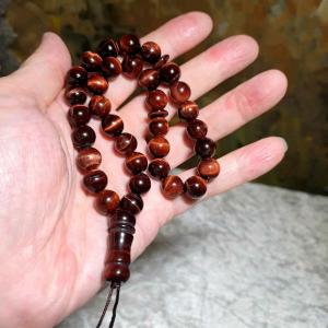 10mm Premium natural untreated (no heat no dye) Red Tiger Eye 33 beads chanting bracelet [Natural Crystal] 10毫米优质天然无优化红虎眼石33颗念珠串