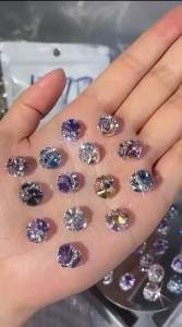 อะไหล่ติดเล็บ เกรดพรีเมี่ยม รูปทรงเพชร สำหรับตกแต่งเล็บ บรรจุ5เม็ด/ซอง