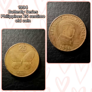 100% Authentic 1994 Butterfly Series Philippines 25 sentimo old coin no defects Good Condition *Catalogue #0221 *Actual Pictures Taken No Stock Photos *Free Shipping with tracking number