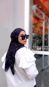 HIJAB SEGIEMPAT KERUDUNG KEKINIAN HIJAB PRINTING PREMIUM
