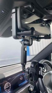 NEW 360 องศา หมุนได้ รถยนต์ - ที่วางโทรศัพท์หนีบกระจกมองหลัง ปรับมูมตามต้องการ