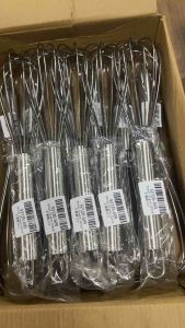 10/12/14inch Stainless Steel Hand Egg Beater Hand Held Batter Cream Mixer Creative Kitchen Baking Tool