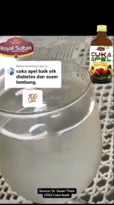 Cuka Apel gula darah royal sultan