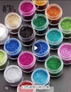 Face Nail Long-Lasting Shiny Multicolor Effect Nail Art Eye Makeup Glitter Powder