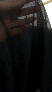 vải thun lưới dai mỏng màu đen co dãn 4 chiều mềm rũ _( khổ 1m55) may đầm váy áo phối kiểu thiết kế