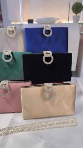 Tas Pesta DAMIRA Embellished Crystal Clutch Kondangan Wanita Import