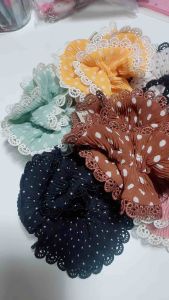 ยางรัดผมเกาหลี สีพาสเทล นุ่มไม่บาดผม เนื้อผ้าหนา ไม่ย้วยง่าย คุ้มค่า