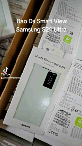 S24Ultra Bao Da  Smart Clear View Samsung S24 Ultra Nguyên siu chính hãng Hiển thị thômg báo cuộc gọi