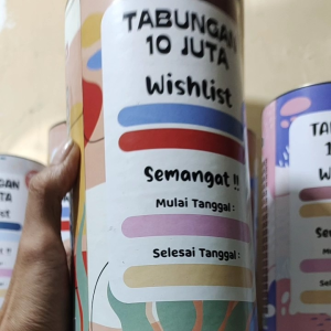 Celengan Target Jumbo 10 JT Buka Tutup & Permanen Gratis Spidol