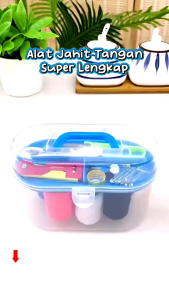 Set alat jahit box kotak alat menjahit 1 set lengkap sewing box portabel serbaguna