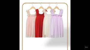 Cute Tulle Dress for Kids 3-5 Years old Flutter Sleeves | Party Dress | Kids Fashion