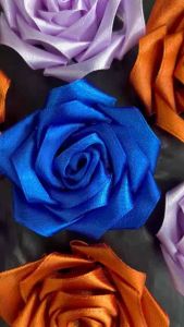 Satin Ribbon Rose Buds