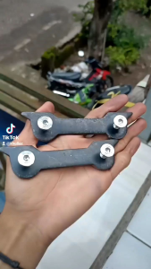 Pijakan Kaki Belakang CBR: Set Karet & Adaptor Stainless Steel