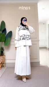 SETELAN ROK MODE KARESYA TERBARU BY NINOS 100% ASLI REAL ADA MODE AURORA RAIYA SAKINAH