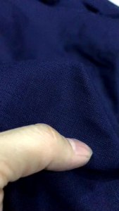 vải  linen màu xanh đen _( khổ 1m35) dày vừa co dãn nhẹ may đầm váy áo quần