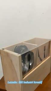 Cutlery Holder Wadah Tempat Penyimpanan Sendok Garpu Dengan Tutup