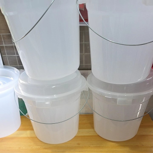 CLEAR WHITE TIMBA with cover (my lock)15L 10L