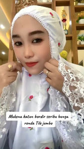 Mukena Bordir Seribu Bunga & Mukenah Katun Halus Dewasa