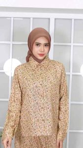 Baju One Set Rayon Piyama Setelan Lengan Panjang Wanita Kekinian Dewasa  Terbaru Kekinian