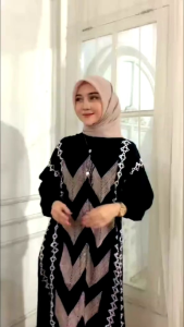 Gamis batik muslimah wanita kekinian motif batik cap ld 120cm fit to XL