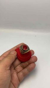 แหวนทอง 18k ซอยทับทิม พลอยนินสีดำ  ช่วยเสริมพลังอำนาจ ความสำเร็จ ร่ำรวยเงินทอง