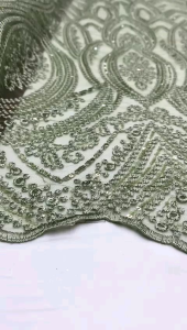 Kain Tulle Elisabeth Bordir /Bahan Tile Elisab Full Payet Dan Bordir /Kain Tille Bordir Full Payet /Bahan Tule Payet Motif Elisab Terbaru /Bahan Tile Elisab Payet Squen