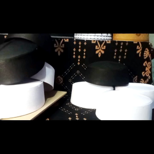 PECI KALBUT HITAM PUTIH SONGKOK KALBUT HAJI POLOS TERMURAH