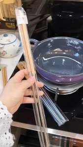 Đũa Xào Inox 1 Đôi Đũa Dài 38.5cm Cán Cầm Gỗ Dùng Xào Nấu Ăn Đảo Thức Ăn Chống Nóng