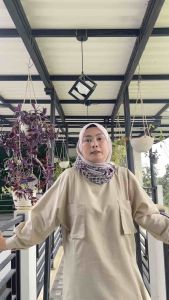 Imani Butik | Fashion Wanita Tunik Amberlee Bahan Katun Motif Polos Model Lengan Batwing Nyaman