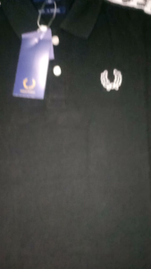 Kaos Kerah Polos Lis Tangan Bordir Dada Bahan Cuty Lakos Katun Premium Pria Hitam Pendek Dewasa - Distro Sablon - Panjang Atasan Baju