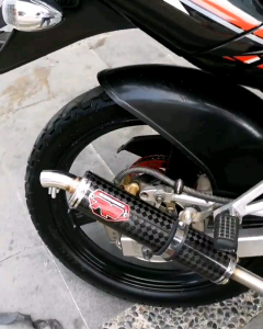 Knalpot ninja R RR SS R9 full stainles carbon-01 ninja 150 r ninja 150 rr ss suara kering