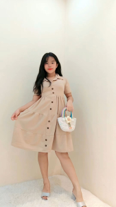 D&C Lucky Girl Fashion Large Size Korean Polo Skirt