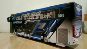 Miniatur Bus Mainan Anak PO Haryanto Full Lampu