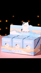 (Ready Stock) Cute Cat Bathhouse Blind Box/喵喵澡堂盲盒摆设/Kotak Buta Kucing Mandi Comel Perhiasan