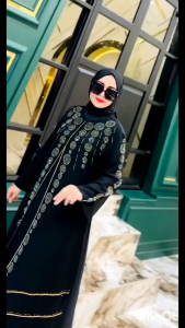 Umi Fashion 31 - Gamis abaya Hitam lebaran mewah yuk diorder