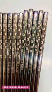 🅾️ VỈ 5 ĐÔI ĐŨA MẪU HQ INOX 304 & 316 ( MÀU BẠC -VÀNG -ĐEN).
