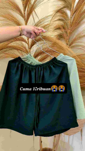 Celana Pendek Wanita Santai Crinkle Airflow Premium Big Size Pinggang Karet Jumbo