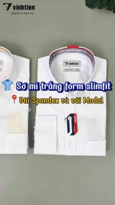 (Freeship Max)[HCM]Áo Sơ Mi Trắng Dài Tay Form Slimfit Vĩnh Tiến 369