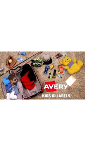 Avery No-Iron Kids Clothing Fabric Labels 40720 or 40700 Washer Dryer Safe Handwrite Sticker Pack