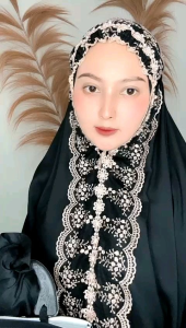 MUKENA STELAN BERLENGAN RAYON PREMIUM BORDER ANGGUR