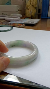 Grade A jadeite bangle 61.9mm sg can view and try 缅甸天然翡翠a货